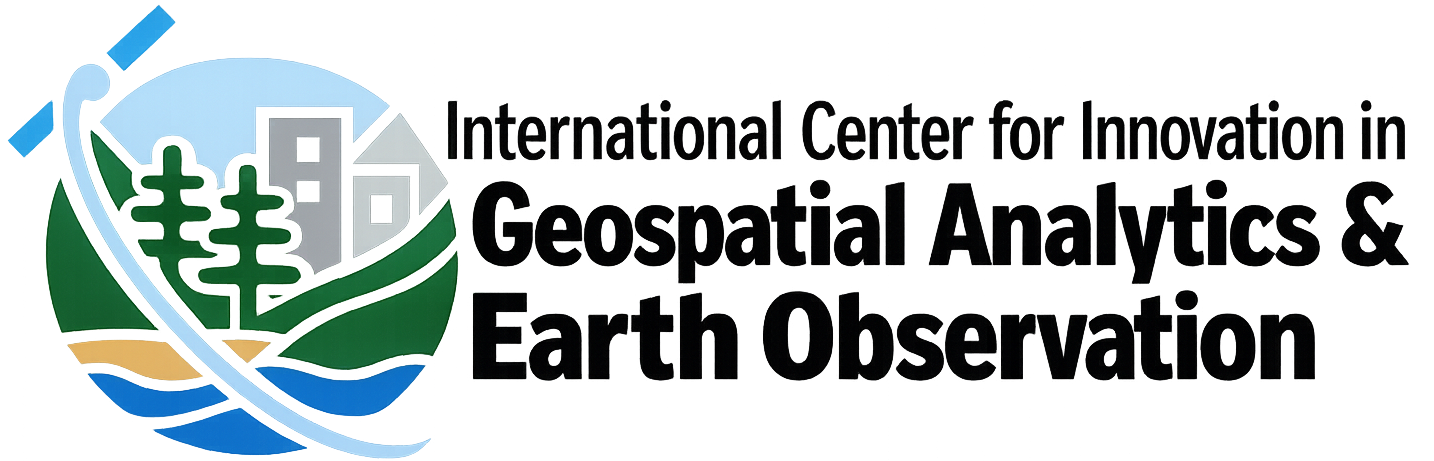 The International Center for Innovation in Geospatial Analytics and Earth Observation secondary logo